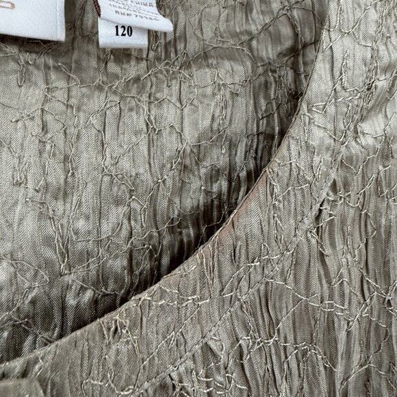 Chico’s Textured Gold-Tone Button Front Unlined Tunic Top Women's Size Medium - Picture 8 of 16